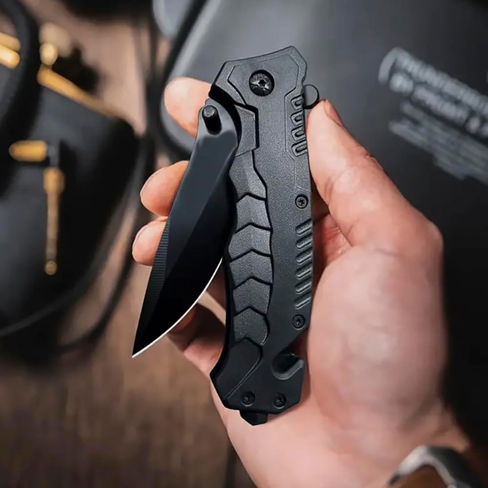 Outdoor Knife Folding Knife Spring Open Assist Survival Hunting Tactical Knife
