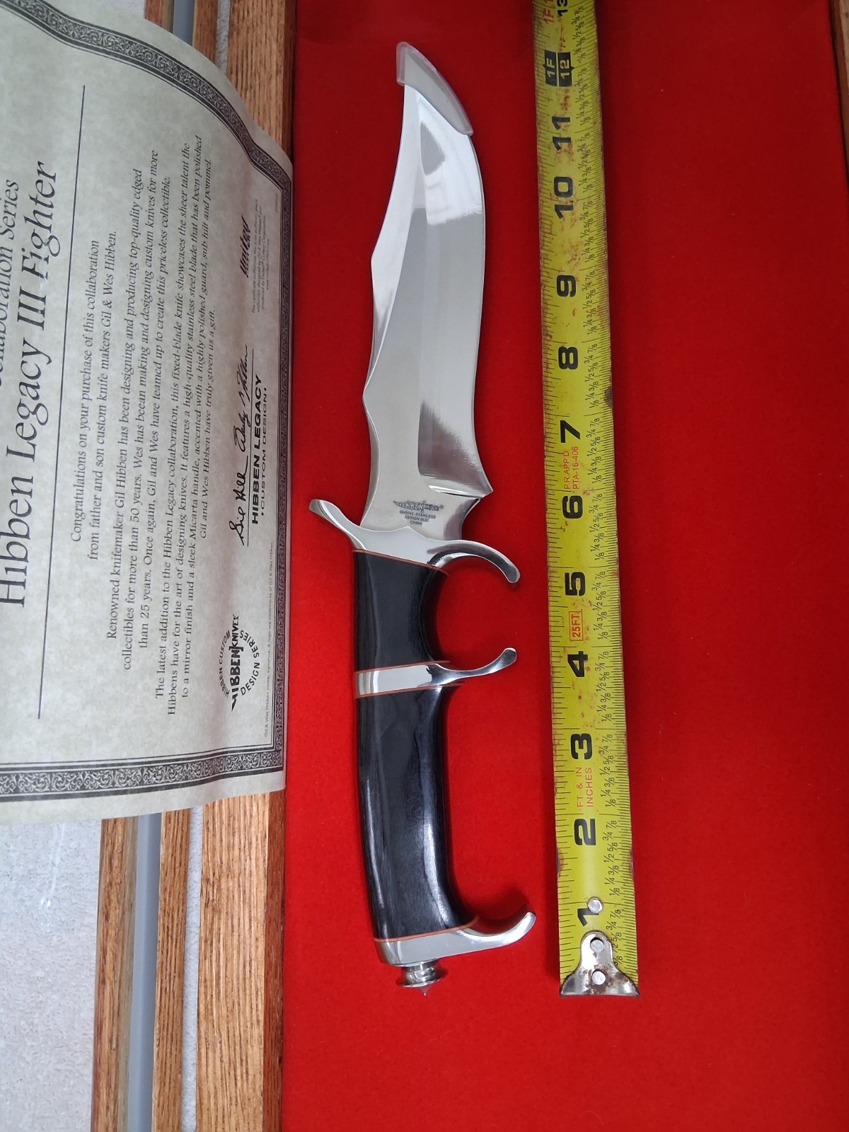 GIL HIBBEN’s LEGACY III FIGHTER Knife with Sheath & Box! NEW Condition!! 12 1/2″