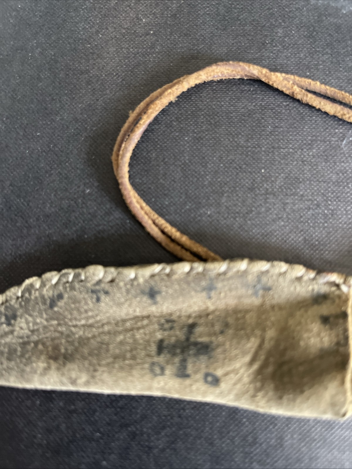 Very Rare Medieval Knife Worn Around Neck. None, Steel, Leather Shield On String