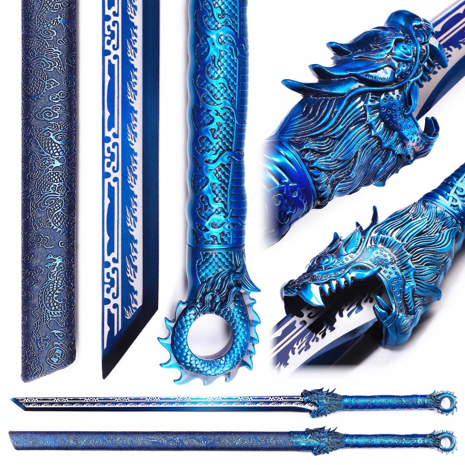 High Manganese s Steel Chinese Straight Sword, Collectible Decorative Long Sword