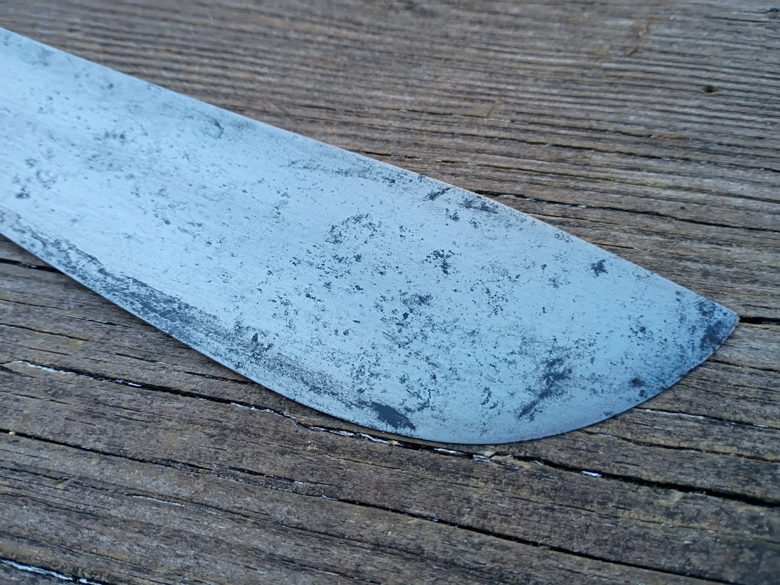 Huge Vintage Carbon Steel Butcher Knife 18″ Miller-Tooley 5 Pin