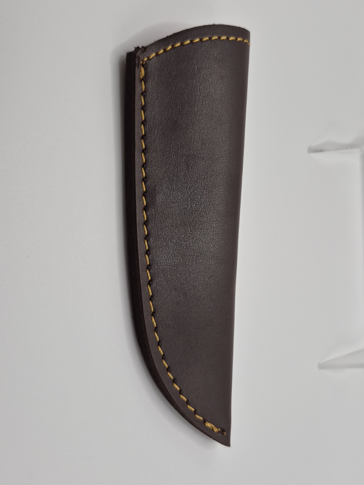 Damascus Steel Hunting Knife Over 5in Clip Point Full Tang Wood Handle w/ Sheath