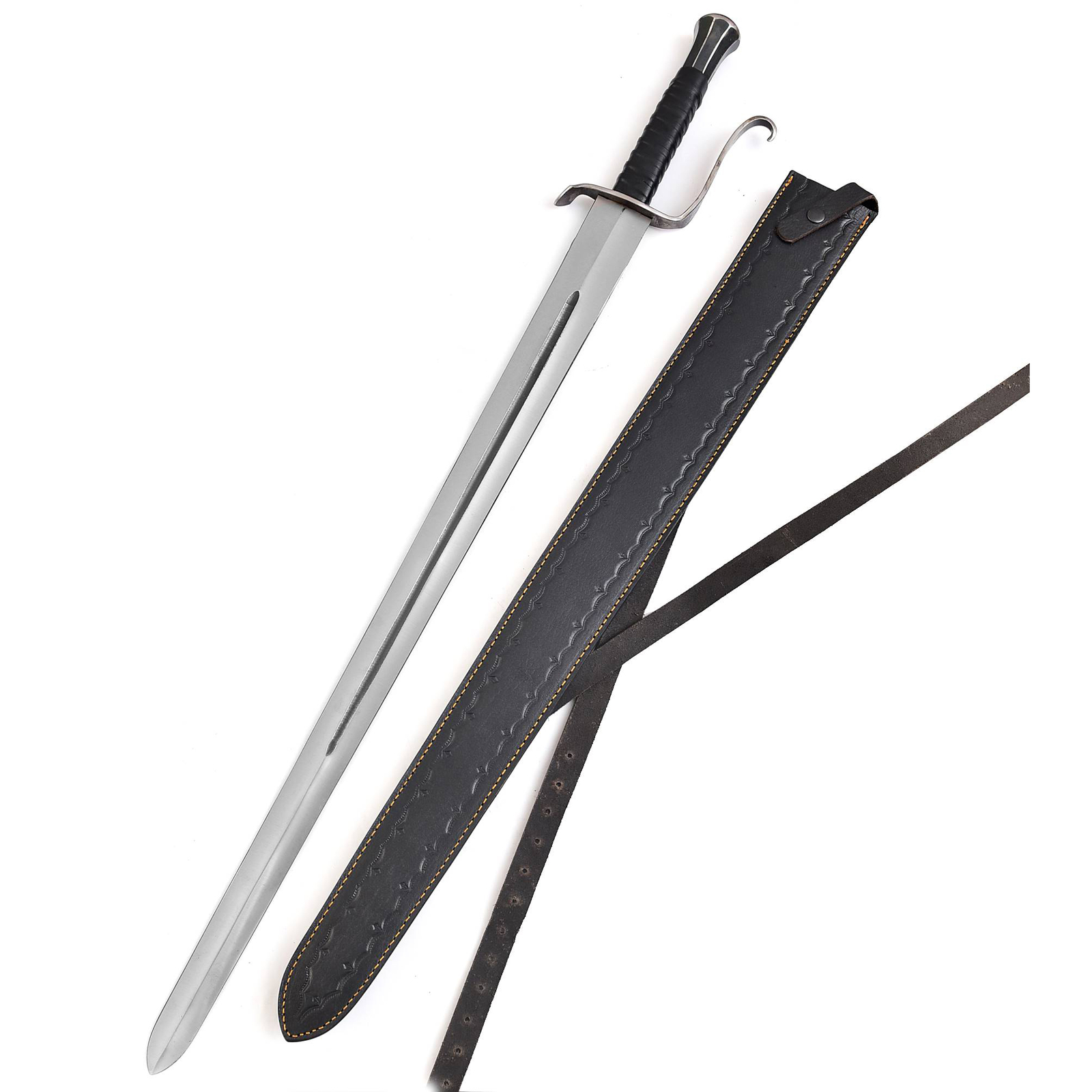 Hand-Forged Medieval Longsword | Full Tang | High Carbon Spring Steel w/ Sheath