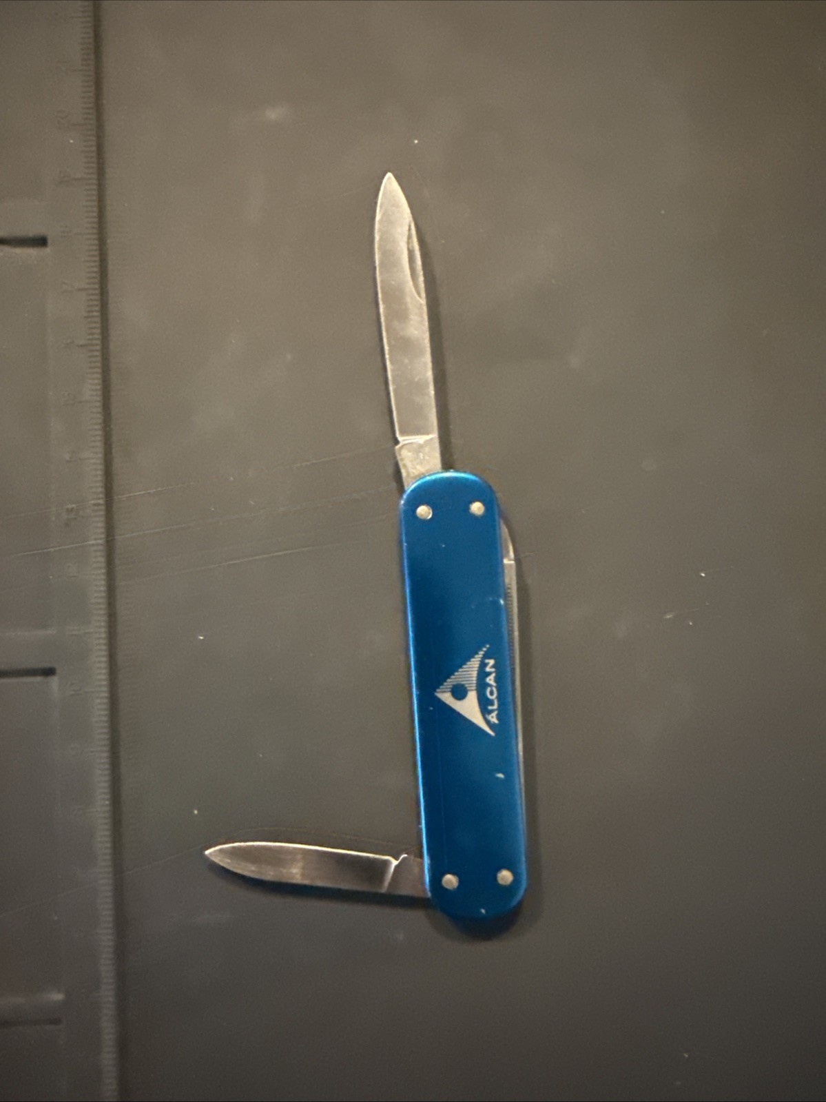Victorinox Victoria 74mm Prince Steel Swiss Army Knife Blue Alcan Branded Used