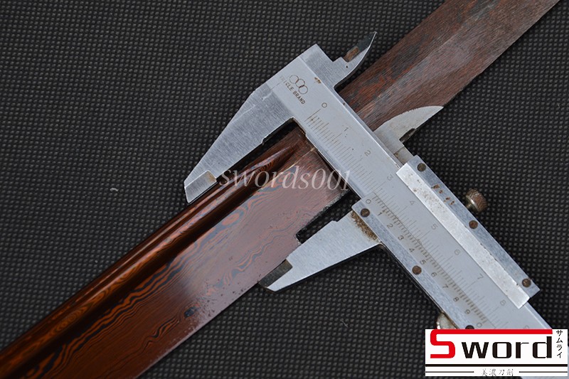 Bloody Red Folded Steel Naked Blade Japanese Wakizashi Blank Sword Real Sharp