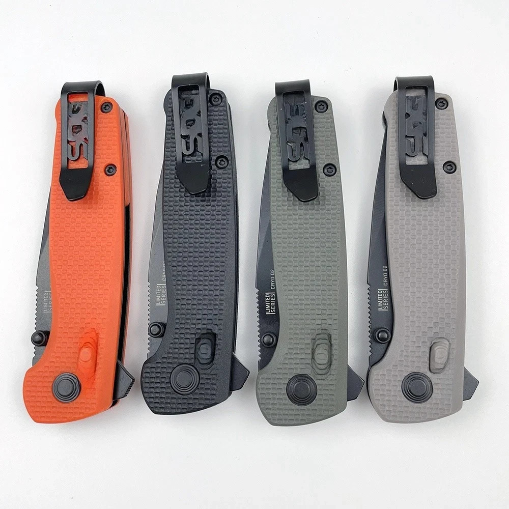 SOG Terminus XR Style 3″ D2 Folding Knife Flipper Pocket Gray Orange Black Green
