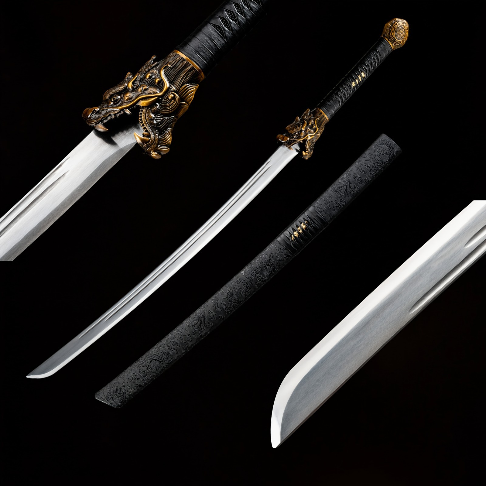 Handmade Samurai Katana Sword Unsharpened Full Tang Display Training Decor