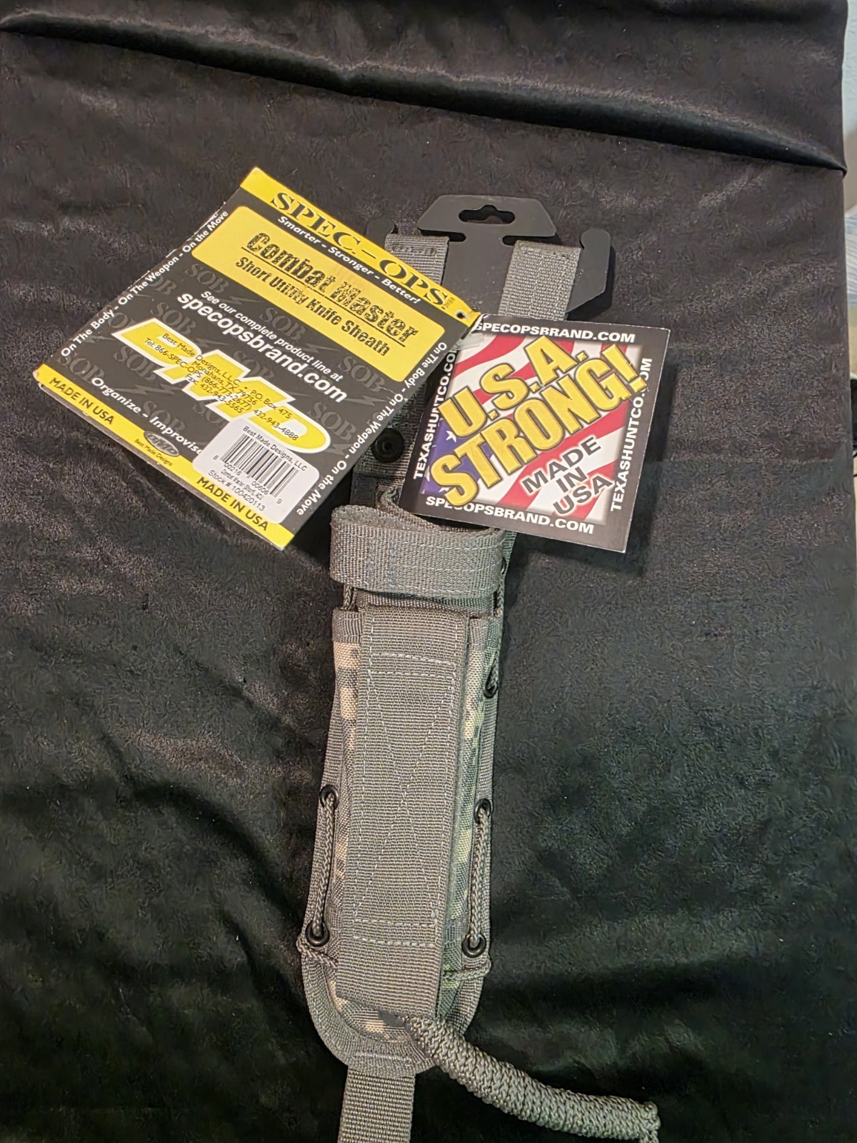 New Spec Ops Combat Master Utility Knife Sheath, Short, Camo 100420113