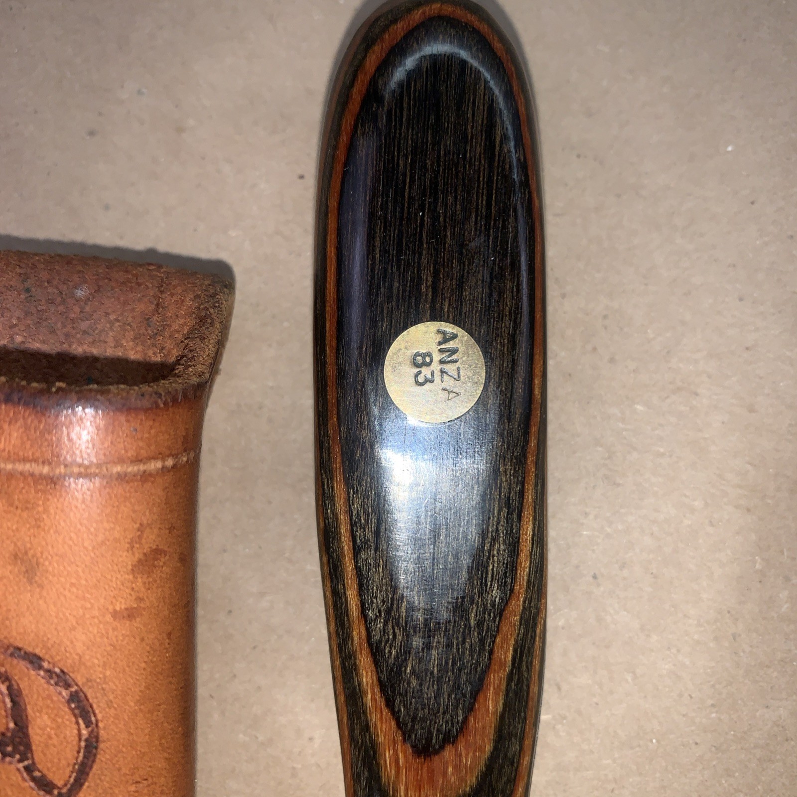 1983 Anza Trailing Point Swedge Knife 201 Original Sheath BROKEN SNAP Hand Made
