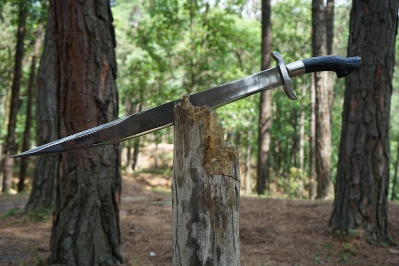 Custom Handmade Carbon Steel Blade Survival Viking Sword | Hunting Sword Camping