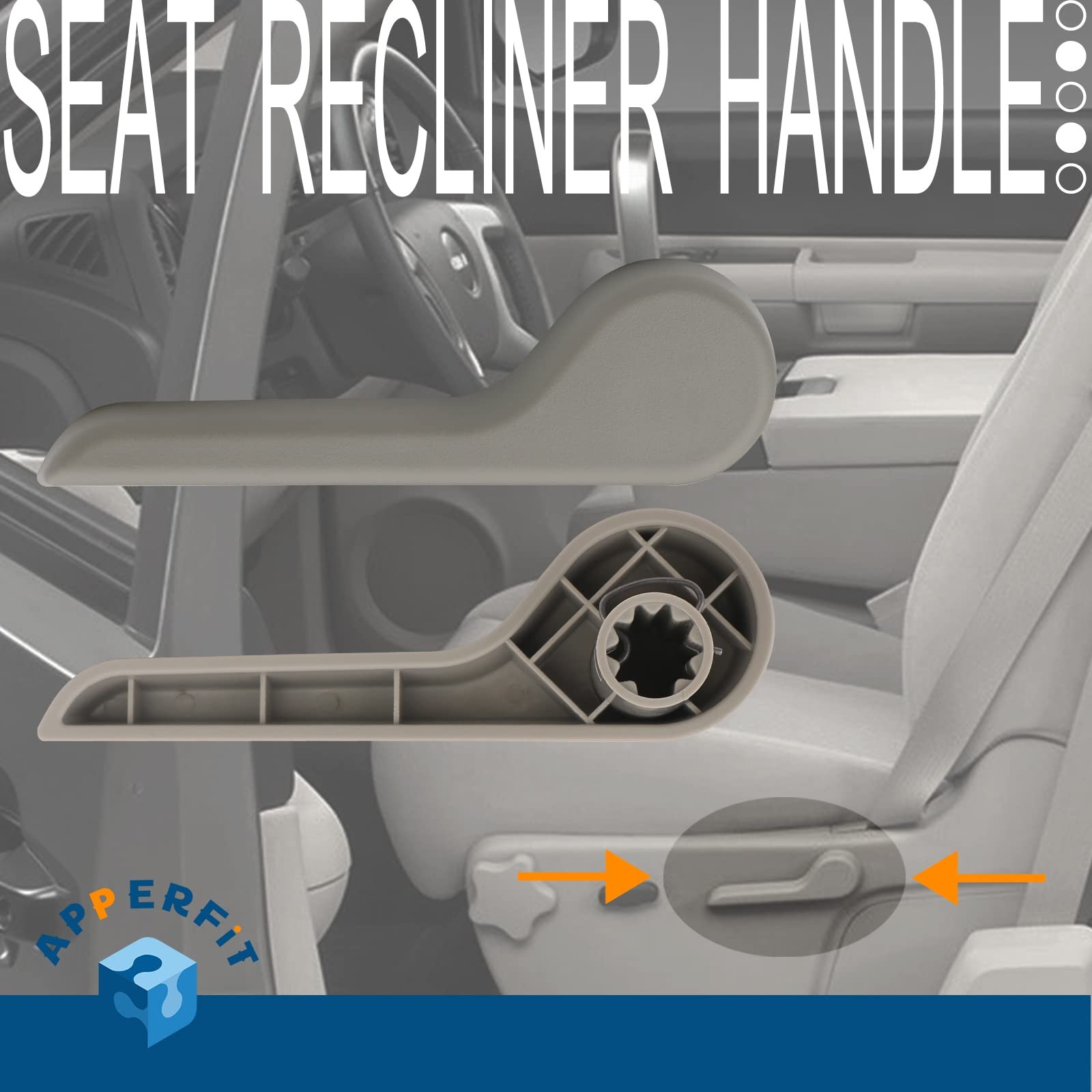 Seat Recliner Handle Lever Gray for 20072013 Chevy GMC Models Replaces 15232596