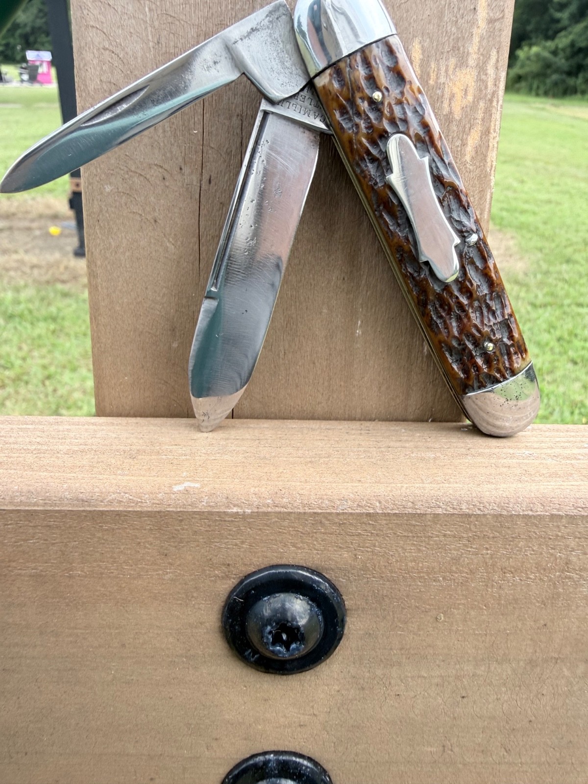 Camillus Cutlery Co Camillus N.Y. Two Bladed Spear Point Long Pull
