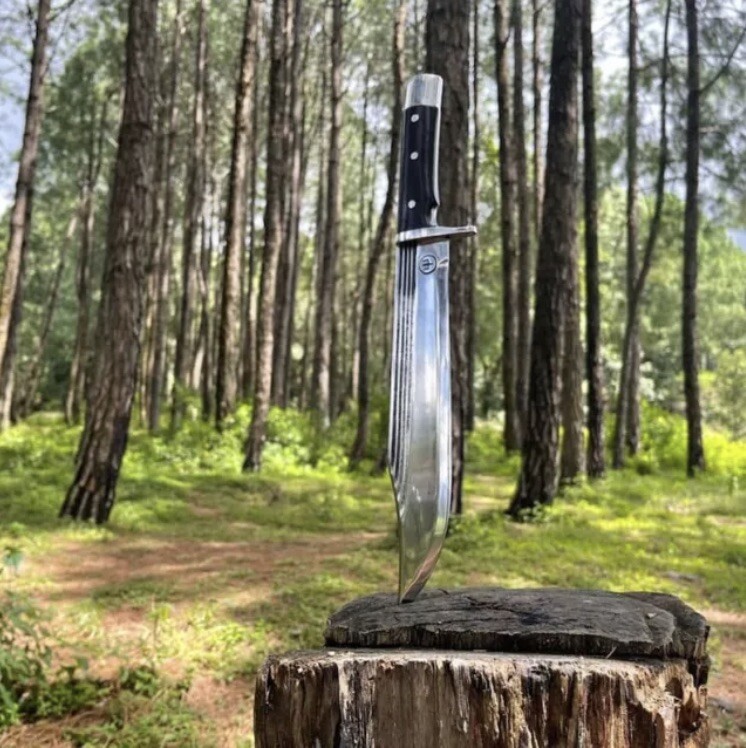 Custom Handmade Carbon Steel Blade Tactical Bowie Knife | Hunting Knife Camping