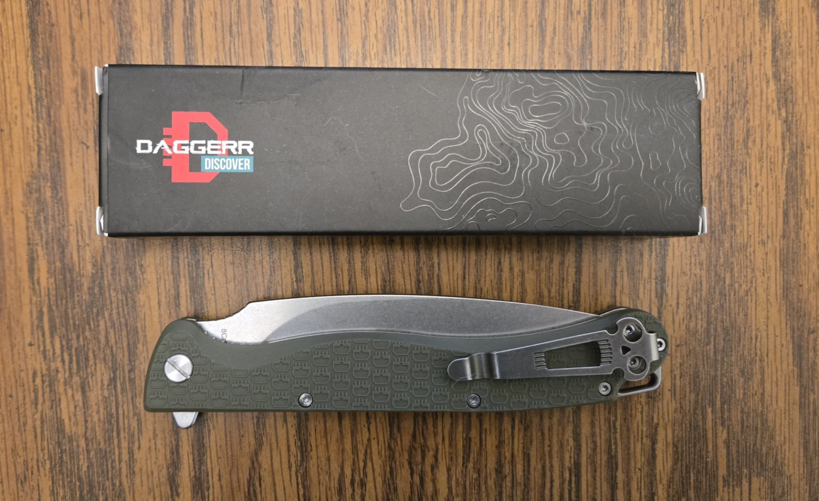 NEW IN BOX DAGGERR KNIVES DISCOVERY SERIES PERO OLIVE STONEWASHED