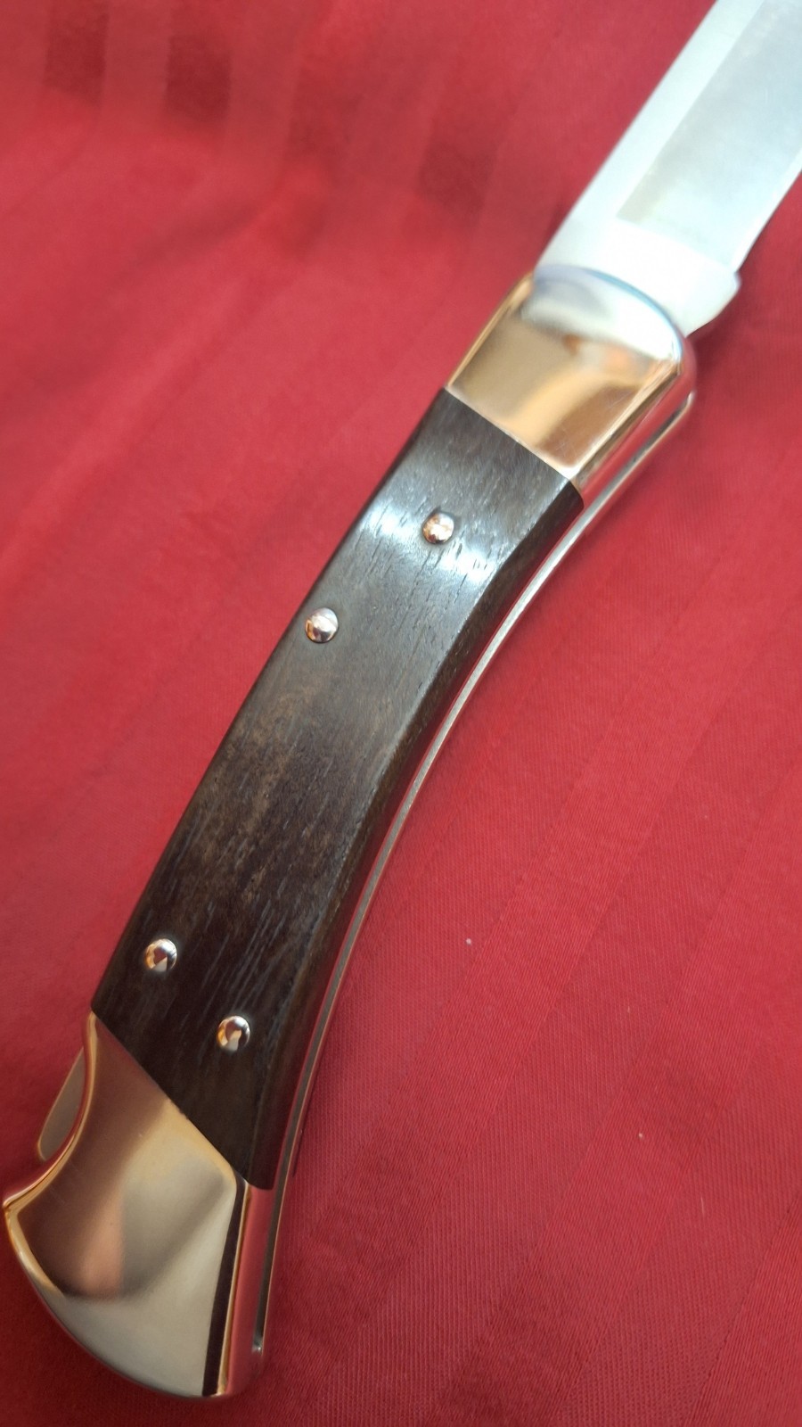New Buck 110 Hunter Clip Point Knife Nickel Sliver Stamped Tang! Yes Nickel!