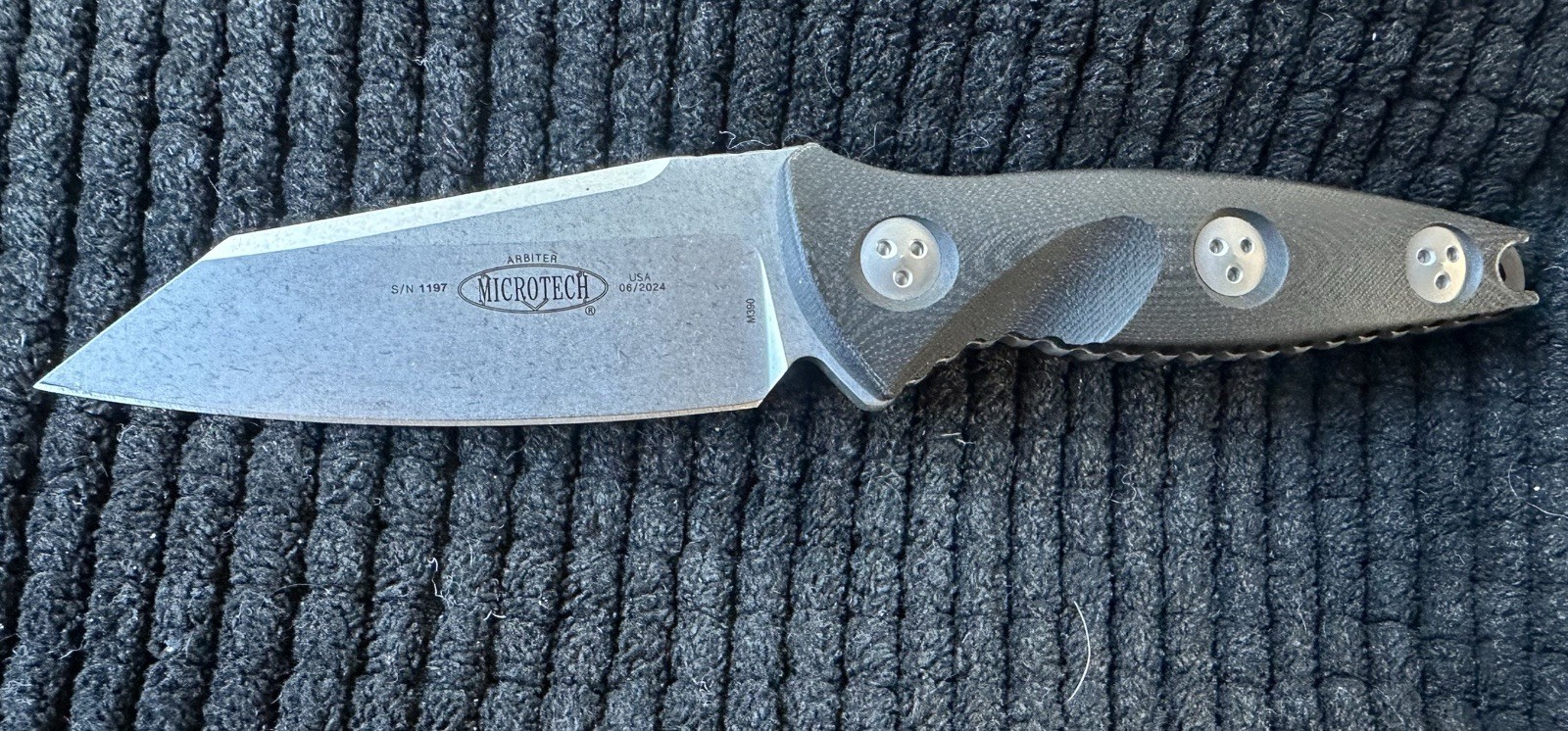 Microtech Socom Alpha Mini Fixed Blade Knife Warcom M390 Carbon Kydex 06/2024