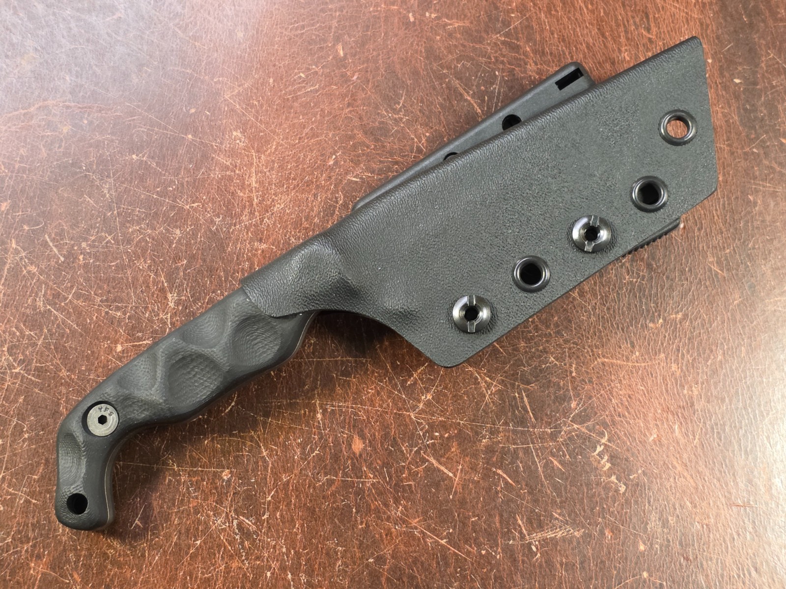 Stroup Knives – Bravo 5 Tanto Black G10 w/Sheath 1095 High Carbon Steel