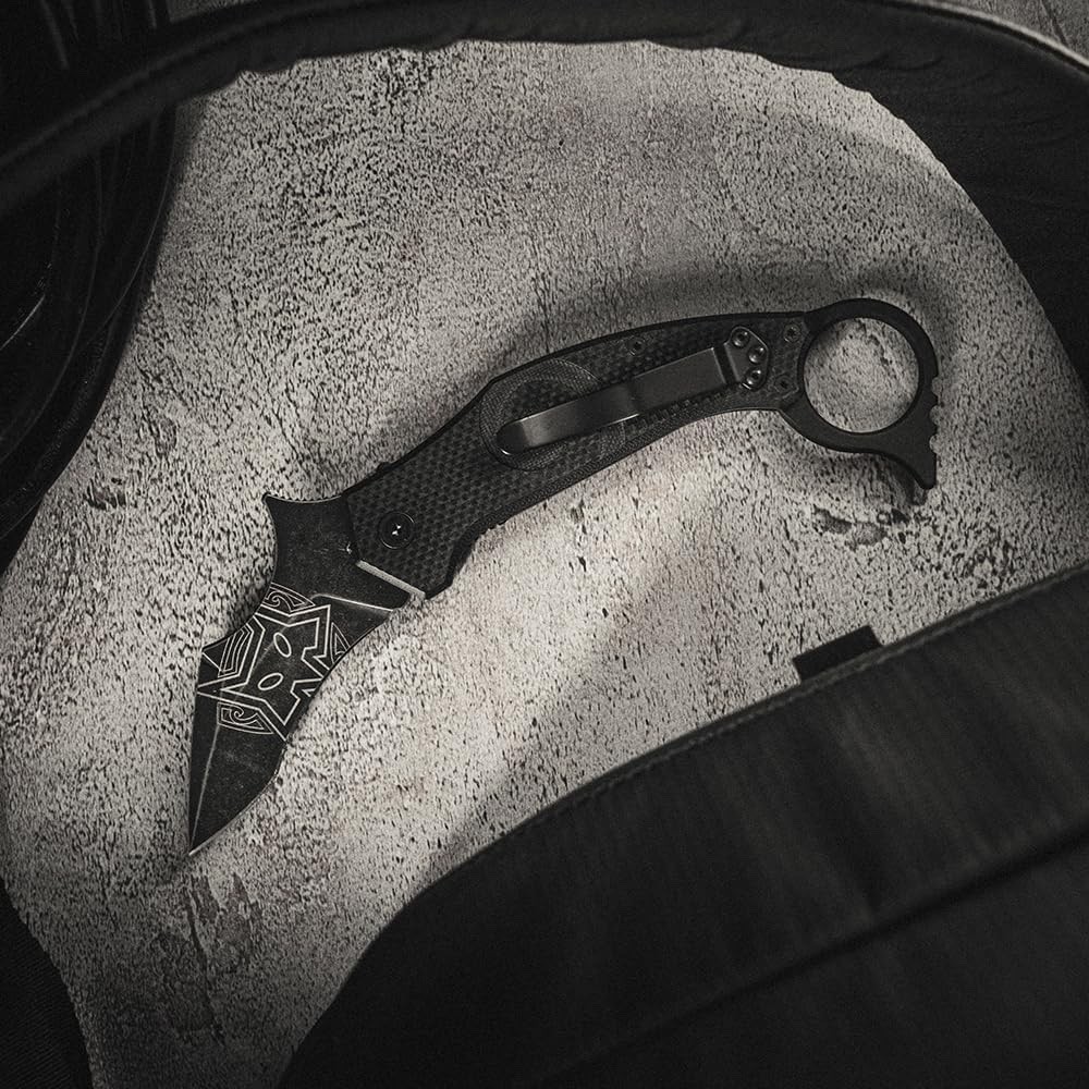 Fox MOA Linerlock Whongi Karambit Black G10 Folding Bohler N690 Pocket Knife 653