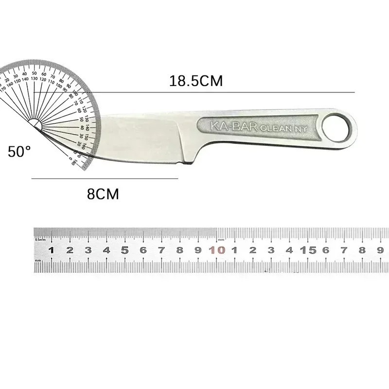 Tactical Full Tang 7.3” High Hardness Fixed Blade Knife with Kydex Sheath