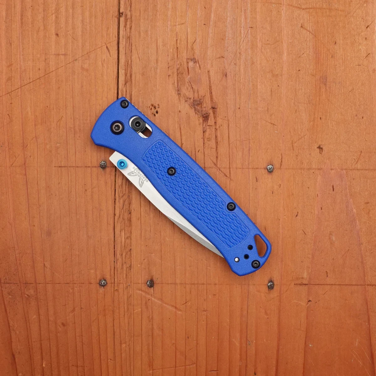 Benchmade 535 Bugout Blue Grivory Handle S30V Stainless Steel Knife USA