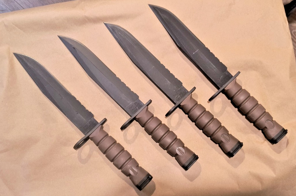 Vintage OKC3S Knife USMC Marine Corps Bayonet Ontario Knife Co & MOLLE Sheath