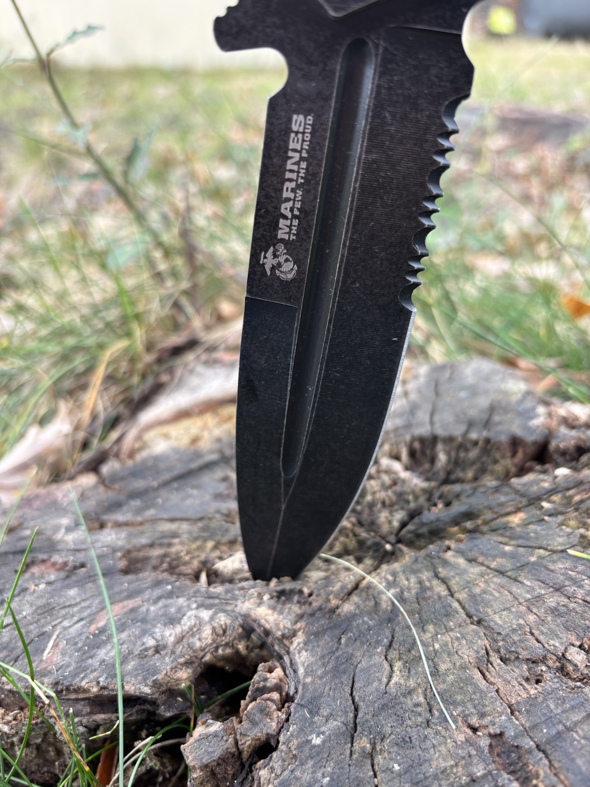 10” USMC Combat Knife Fixed Blade United States Marines Corps Licensed Black