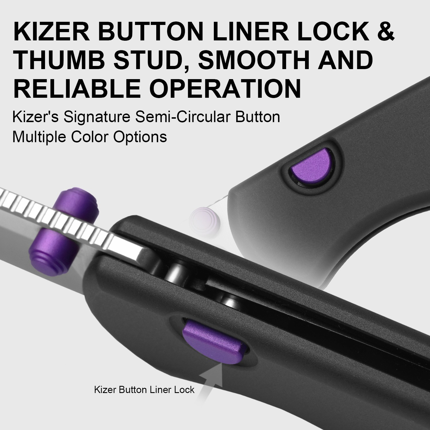 Kizer Drop Bear Zero Folding Pocket Knife Elmax Blade Alumium Handle Ki3619BDA3
