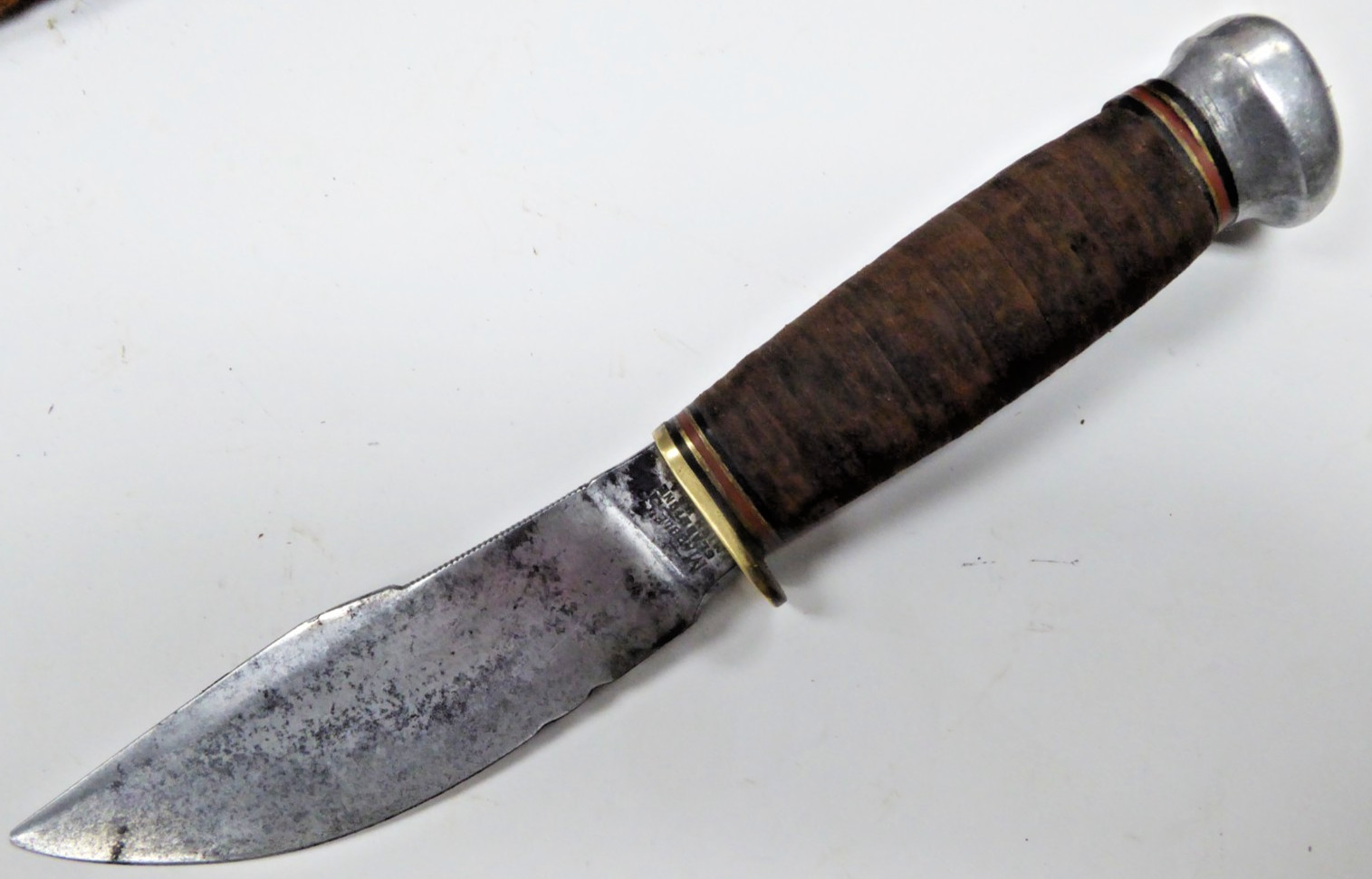 Marble’s Gladstone WOODCRAFT Pat’d 1916 Hunting Knife Aluminum Pommel w/ Sheath