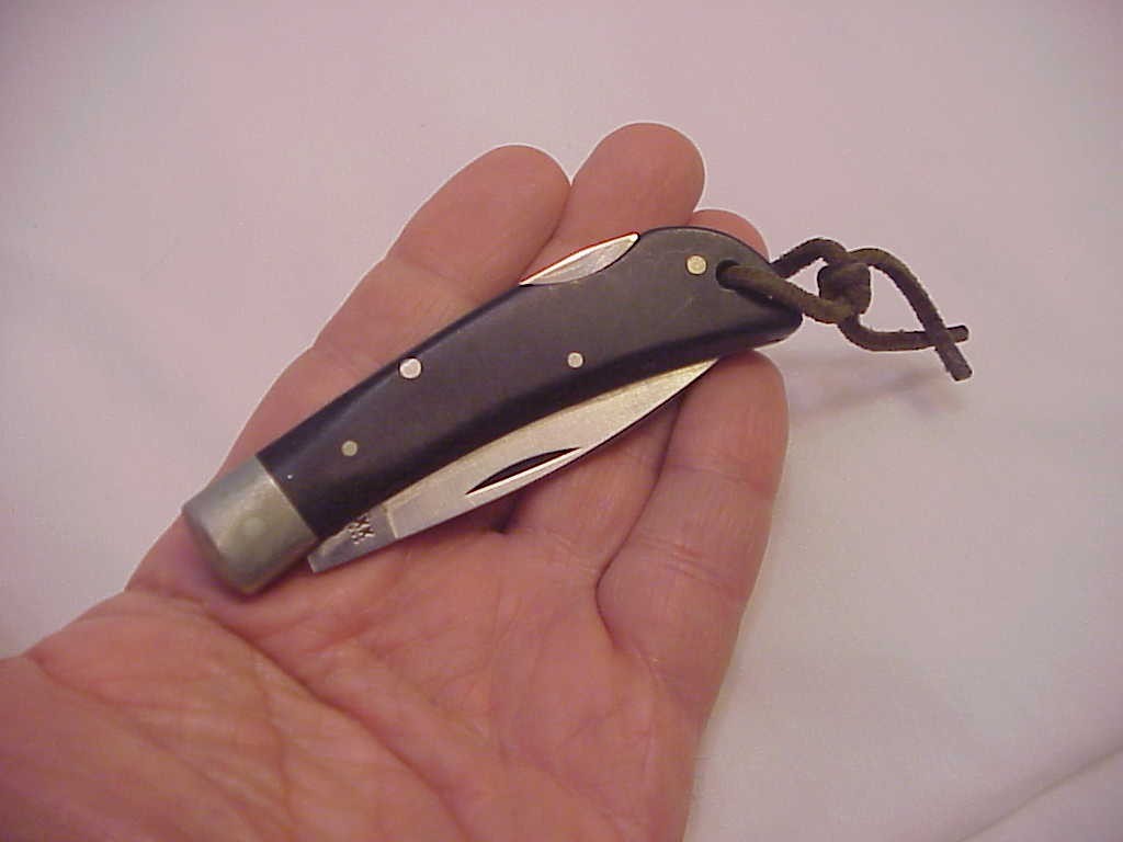 RARE & VINTAGE CASE XX SLICK BLACK LOCKBACK Pocket KNIFE 10 DOT 21051 LSSP