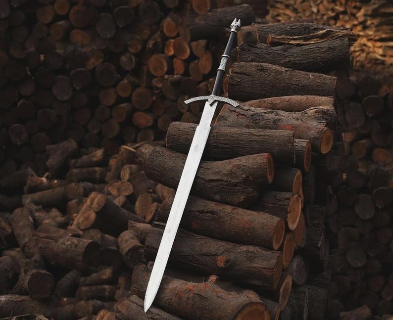 Custom Handmade Damascus Steel Blade Survival Viking Sword Hunting Sword Camping