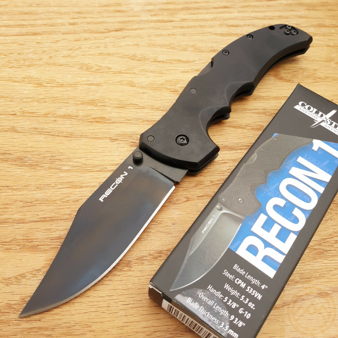 Cold Steel Recon 1 Lockback Folding Knife 4″ CPM S35VN Steel Blade G10 Handle