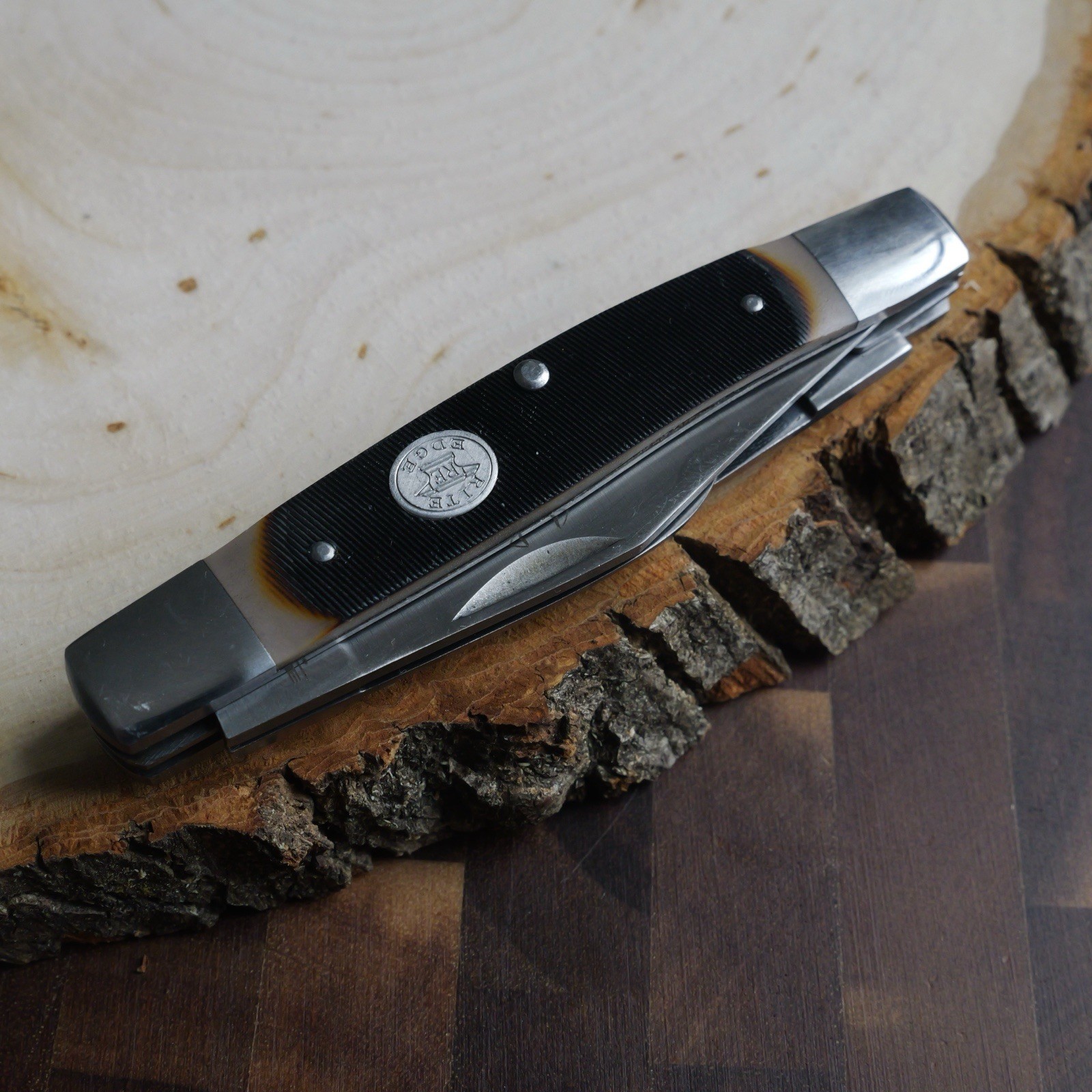 4” Stockman Knife Classic Folding Pocket Knife 3 Blades Sharp Delrin Handle Edc