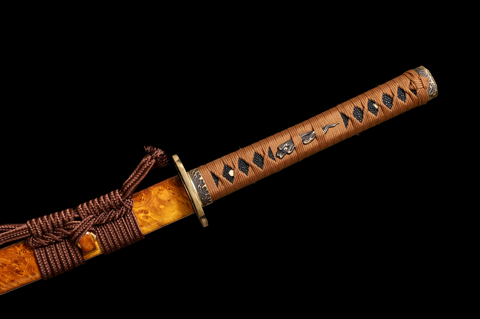Polished Japanese Samurai Katana Sword L6 Steel Clay Tempered Real Hamon