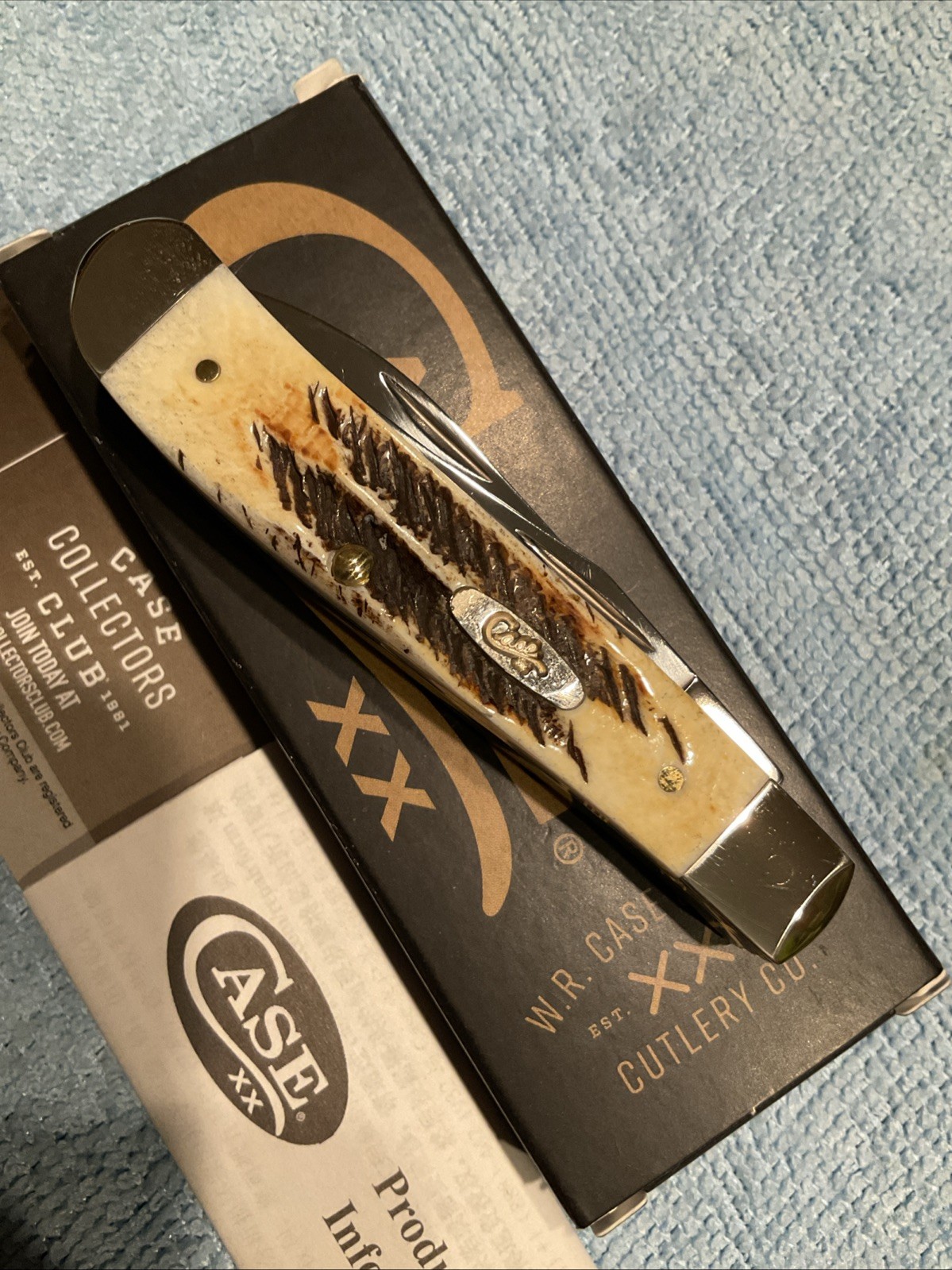 Case XX 6.5207W SS Mini Trapper 2 Blade Bone Stag Wharncliffe 2024 NIB