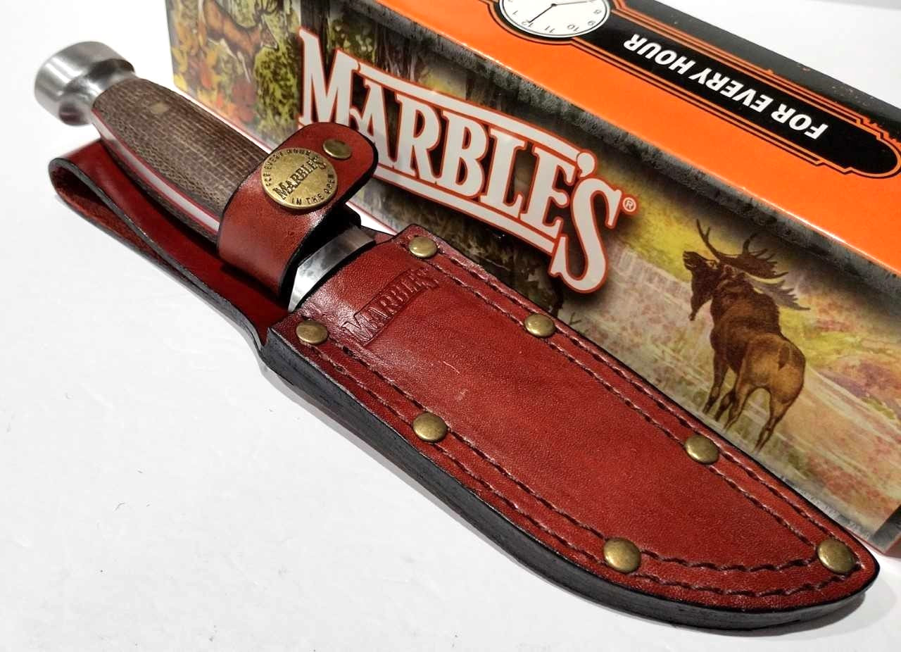Marbles Canoe Brown Micarta Handle Drop Point Blade Hunting Hunter Knife MR738