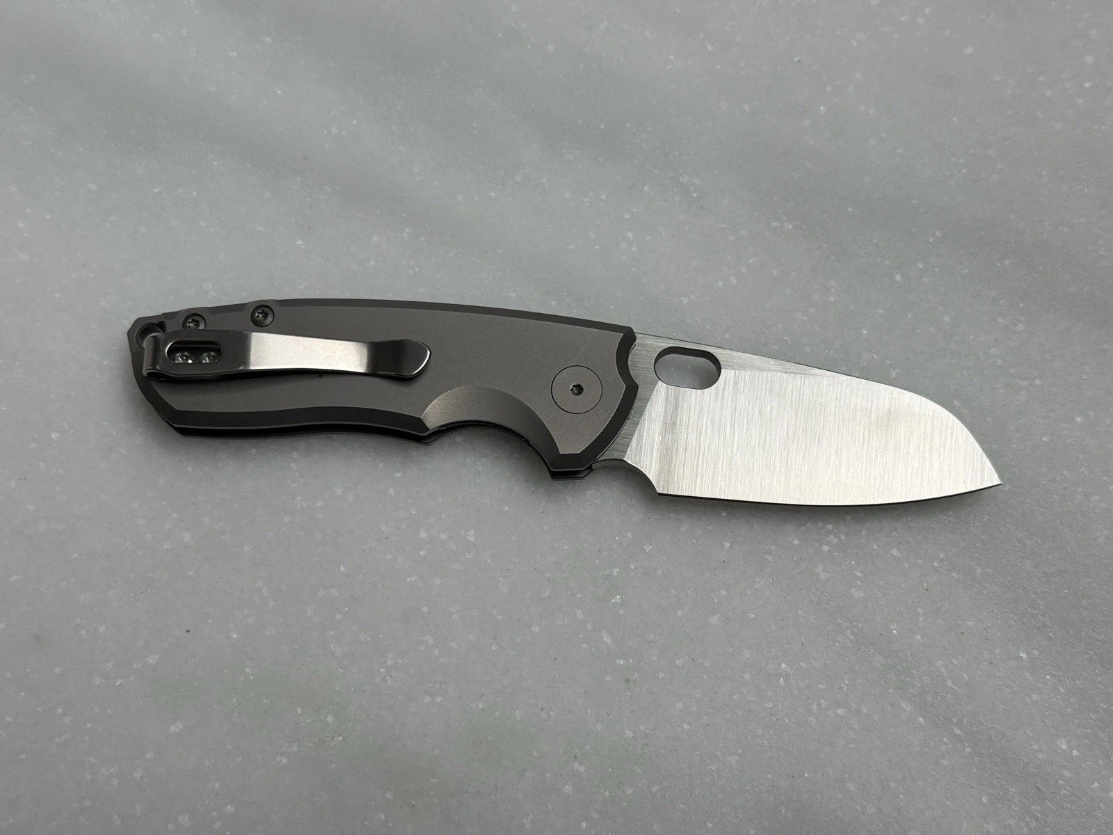 Urban EDC F5.5 Pocket Knife Full Ti M390 Flat Grind Rare Good Condition