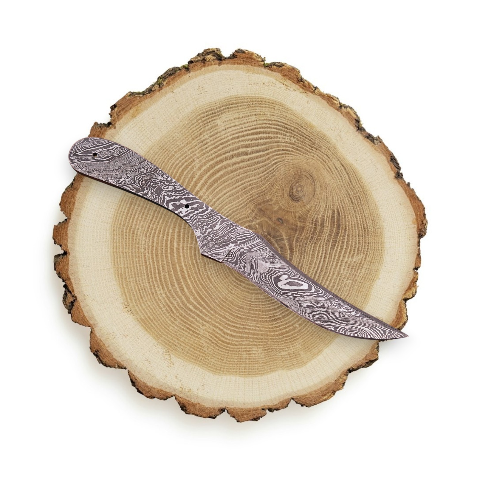 Hand Forged Blade Blank Damascus Skinning Hunting Knife Full Tang DIY Supply