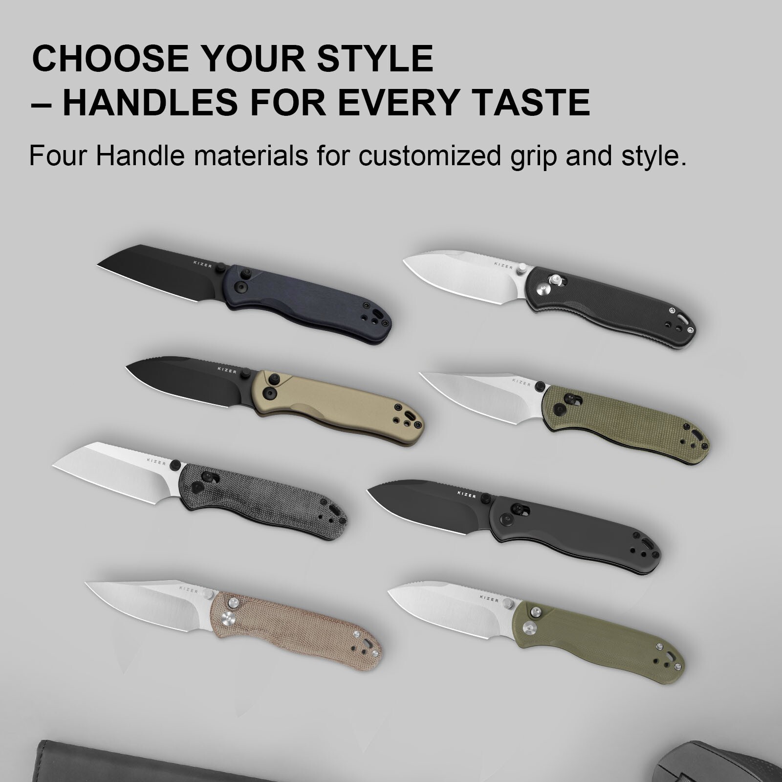 Kizer Drop Bear 2 Folding Pocket Knife Nitro-V Blade Micarta Handle V3619.2CC1