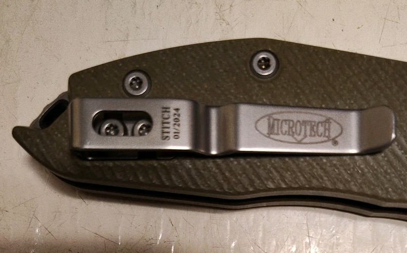 New Microtech Manual Stitch Ram-Lok 3.65″ Bohler M390MK SW Spear Pt OD Green G10