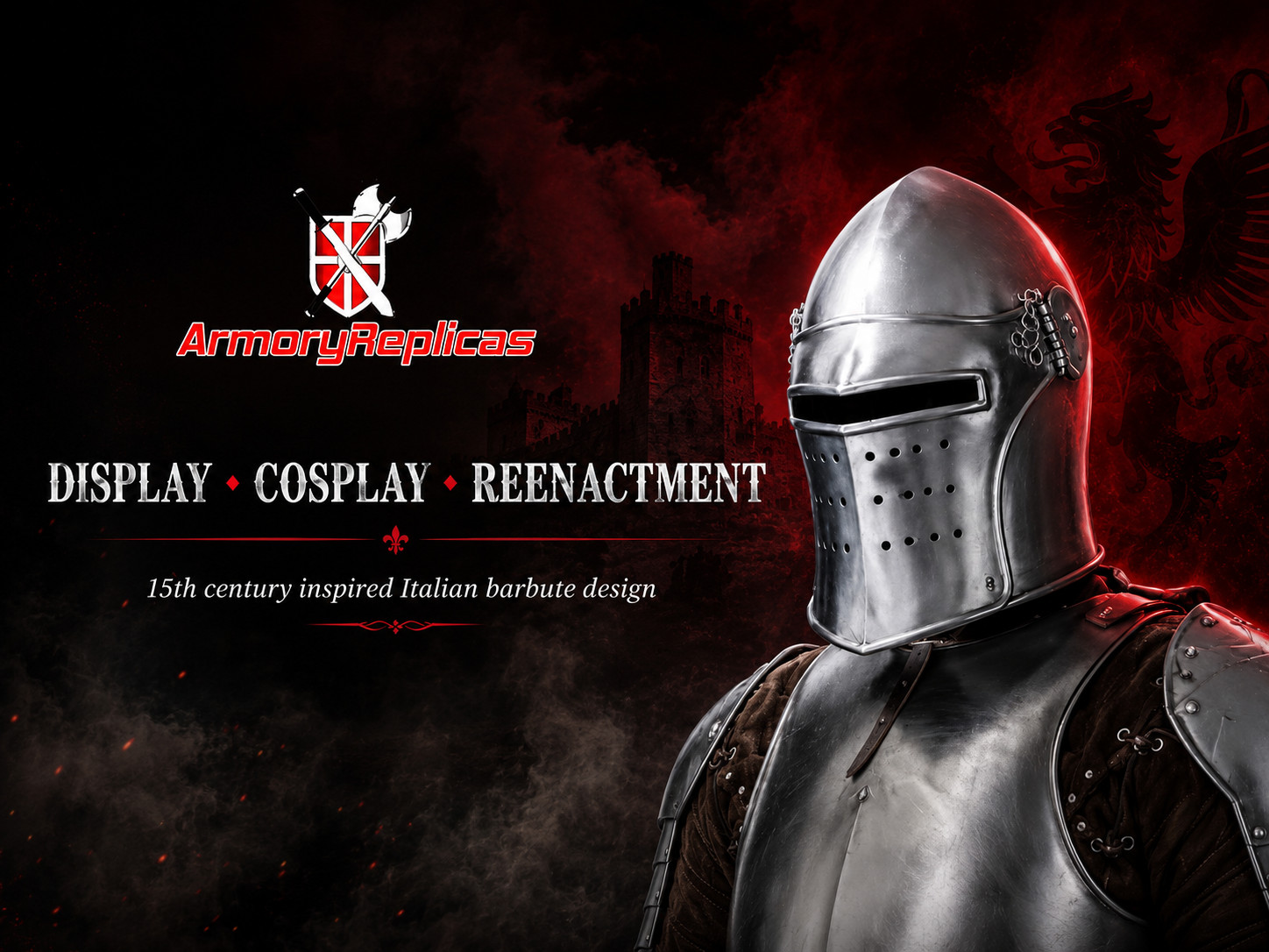 MEDIEVAL RENAISSANCE DETACHABLE VISOR BARBUTE 18 GUAGE FUNCTIONAL HELMET ARMOR