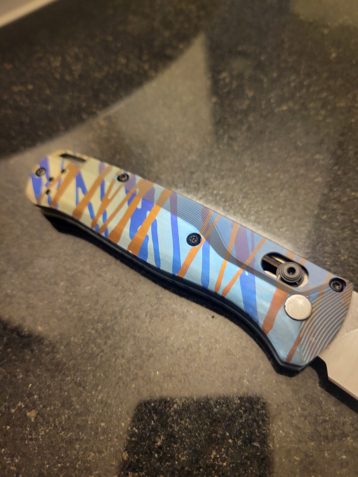 Titanium Scales For Benchmade 535 Bugout Splash Anodized