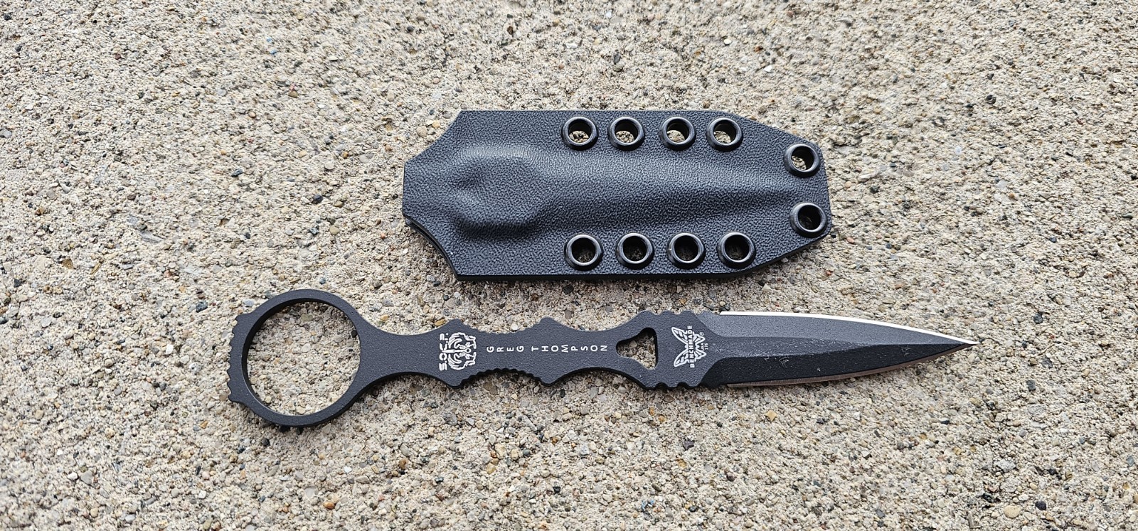 BENCHMADE «SOCP 176BK» kydex sheath, PANCAKE style Sheath, Paracord (BK)