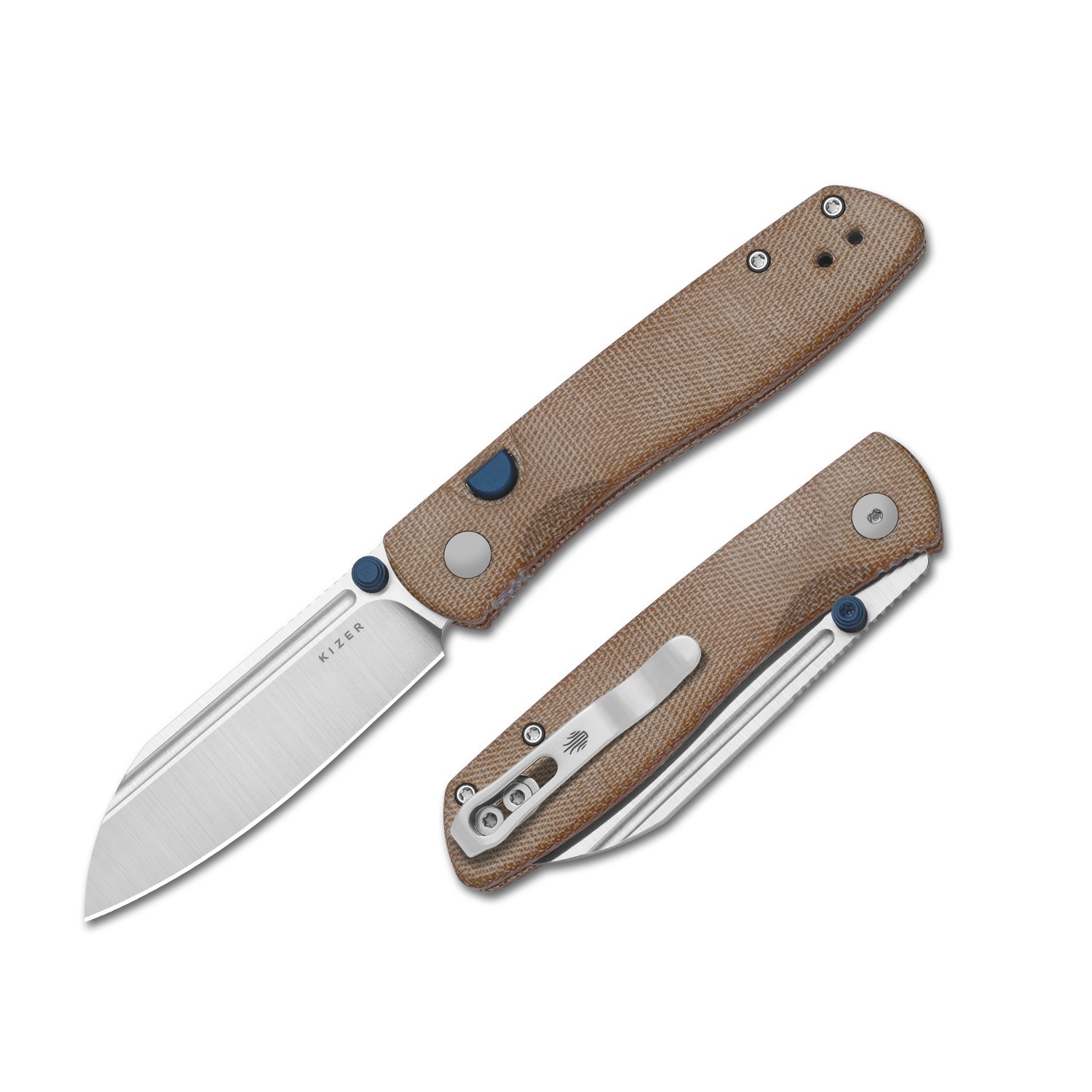 Kizer Renissance EDC Folding Pocket Knife N690 Blade Micarta Handle V3698A2