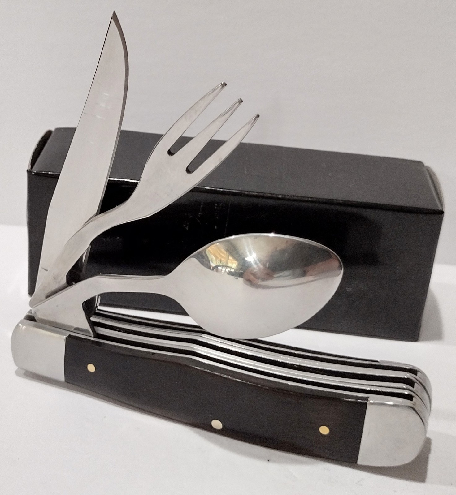 Elk Ridge HOBO Folding Knife w/ Fork & Spoon Utensil Boy Scouts Camping Tool EDC