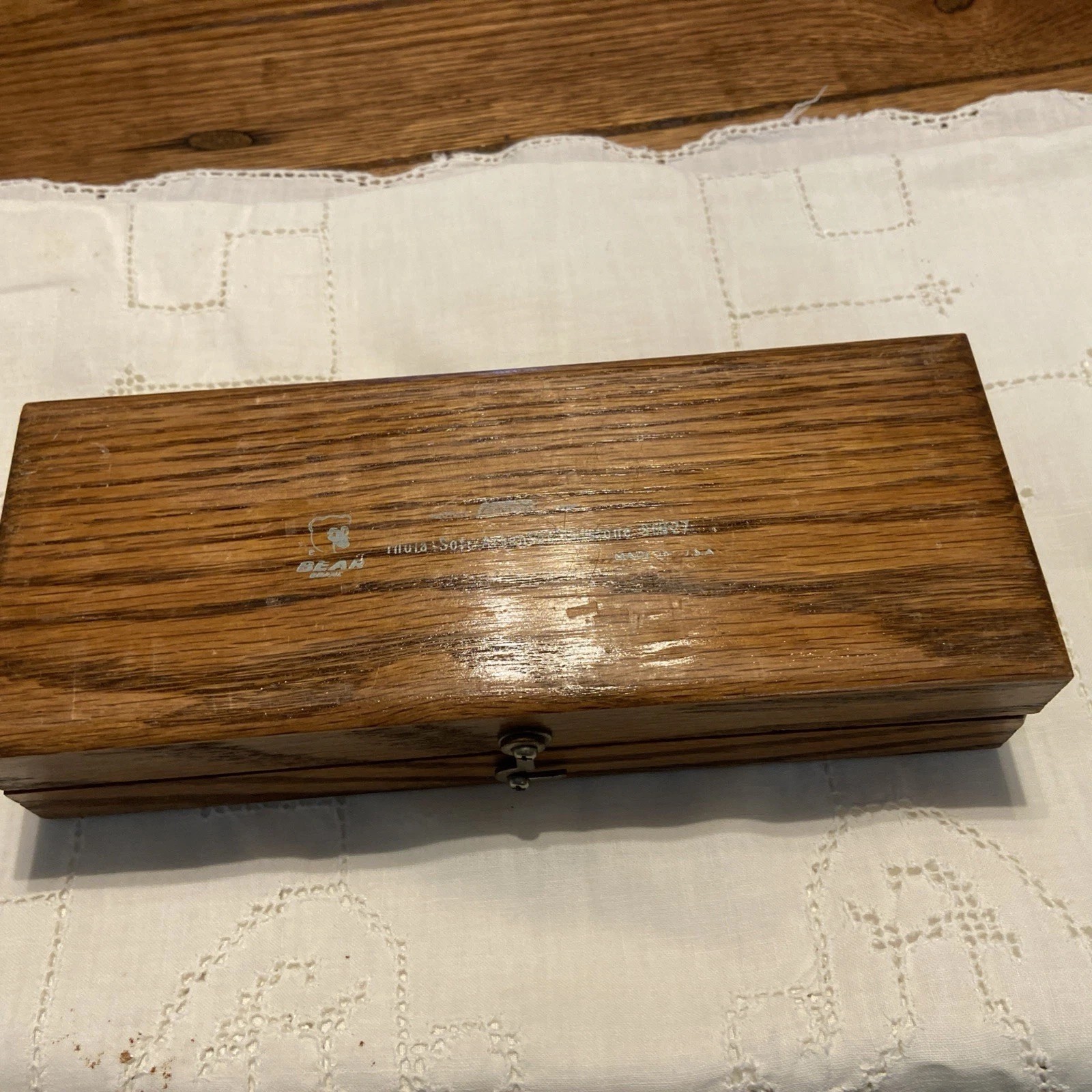 Bear Brand Sharpening Stone India Soft Arkansas Oilstone Made in USA Read Descri