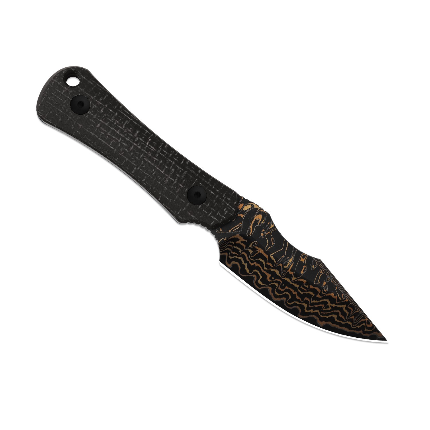 Kizer Bone Fixed Knife Copper Damascus Blade Micarta Handle With Sheath 1122A2