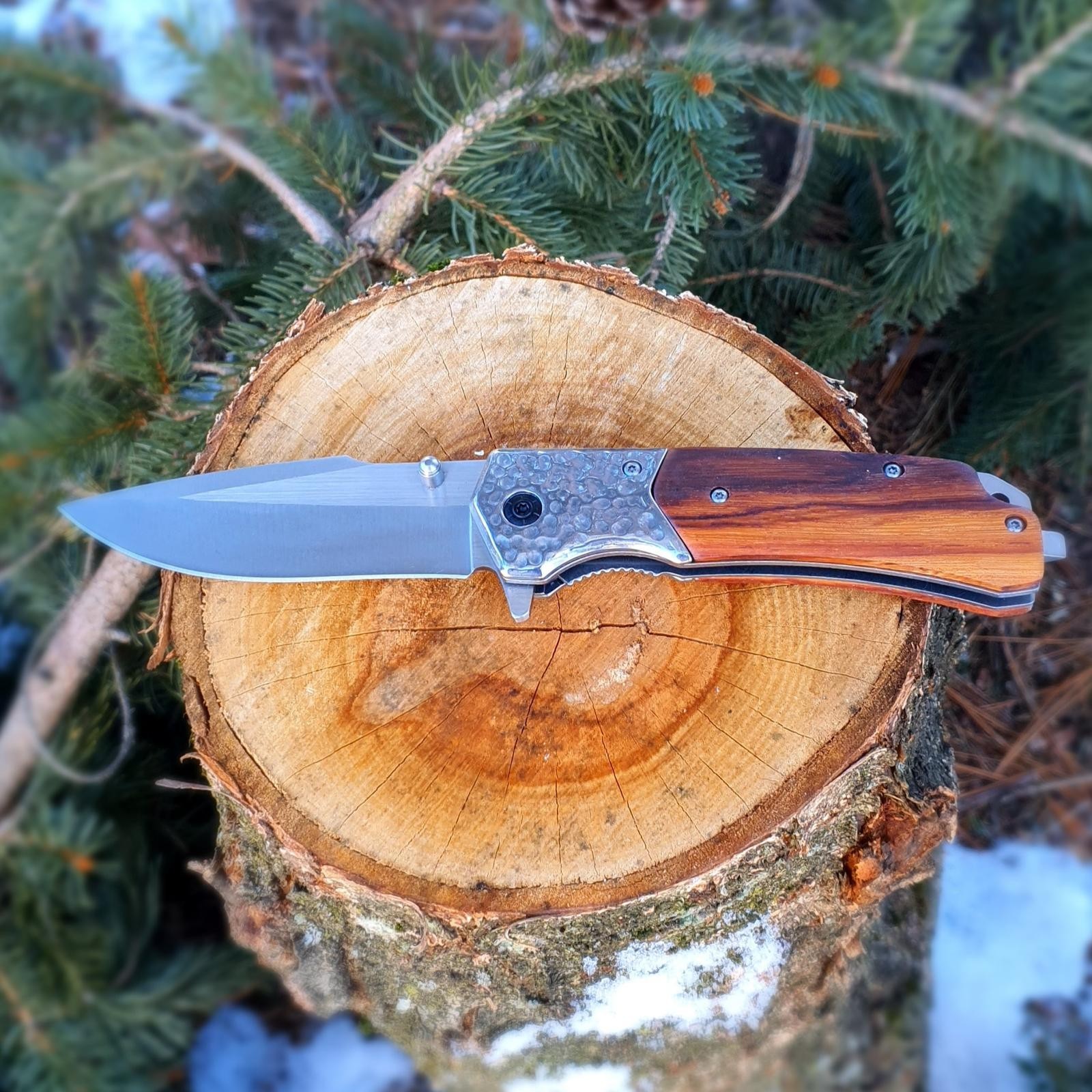 Handcrafted Wood Handle Folding Pocket Knife (3 Variations)