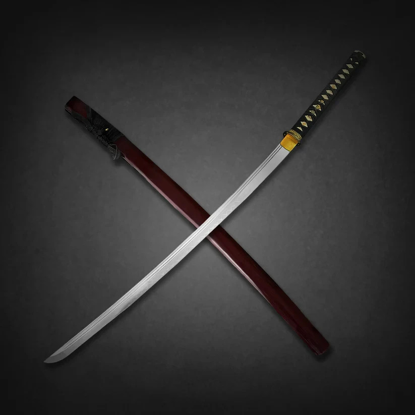Musashi Bamboo «Fast Cutter» Lightweight Hand Forged Burgundy Katana Sword