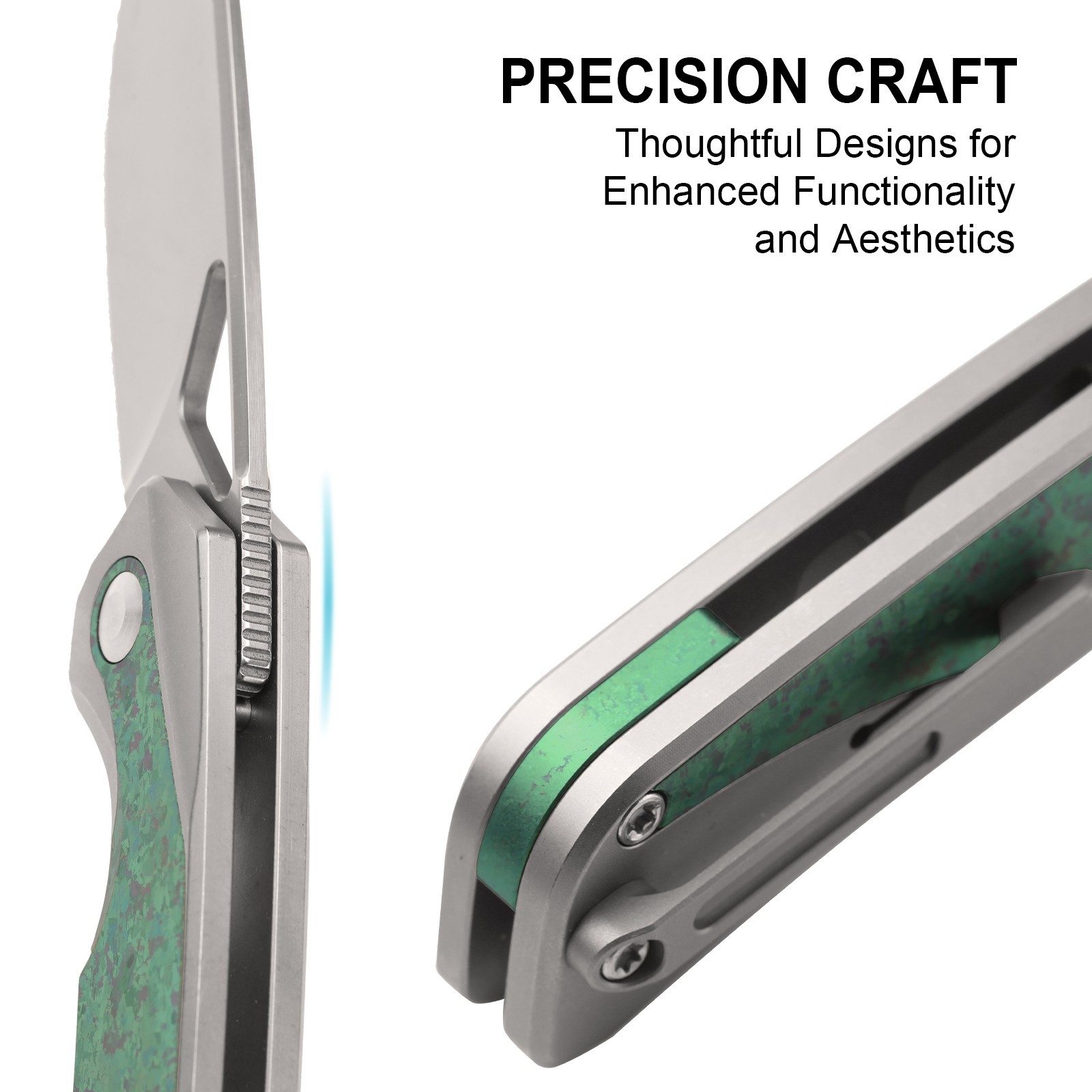 Kizer Topsail EDC Folding Pocket Knife M390 Blade Titanium Handle Ki3735A4