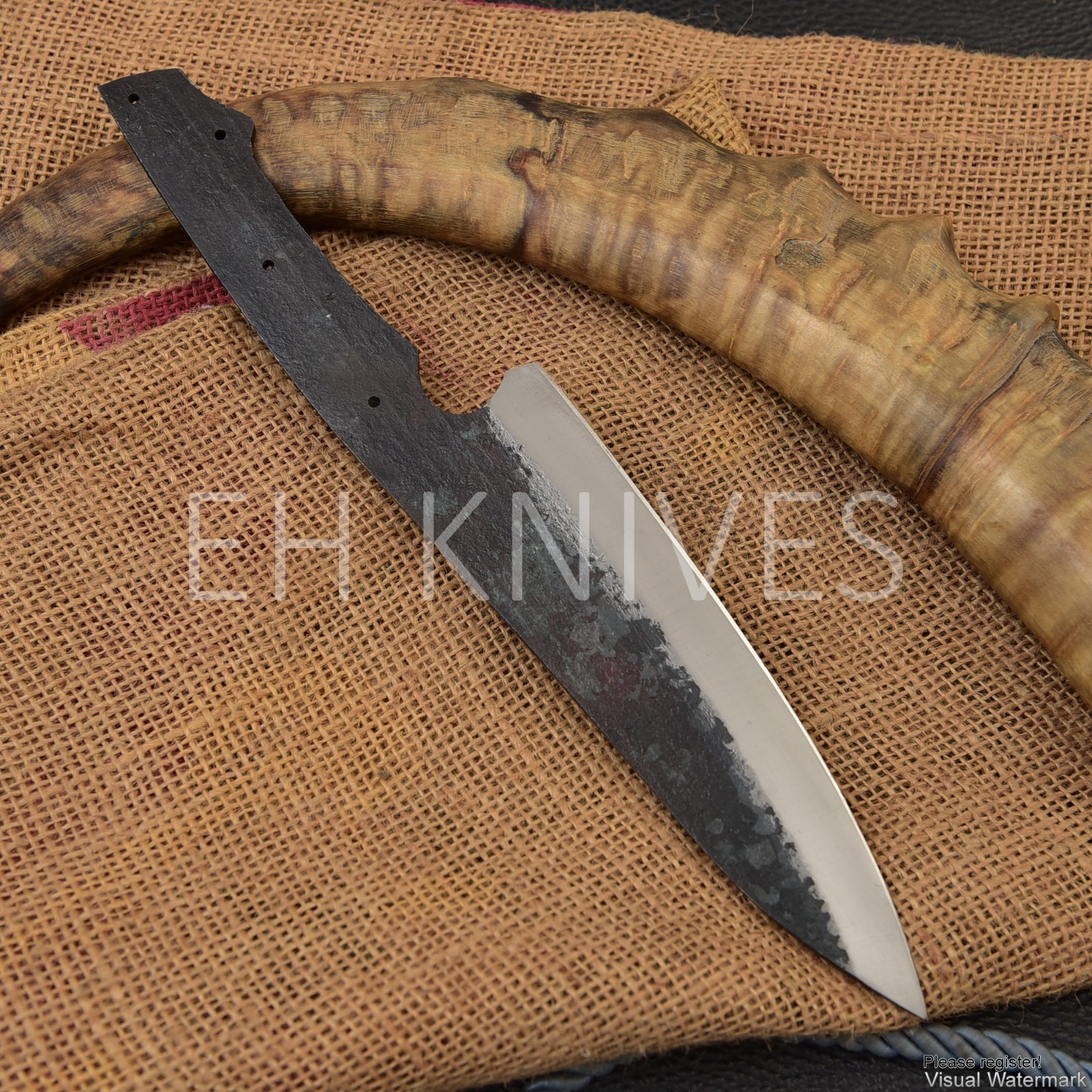 CUSTOM FORGED CARBON STEEL BLANK BLADE HUNTING CLEAVER KNIFE MAKING SUPPLIE 3313